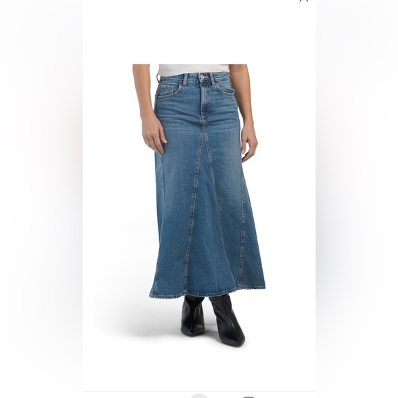 Zara Blue Denim Maxi Skirt.  Size XS.  New with tags - Picture 1 of 6